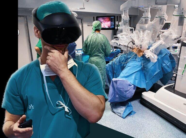 Sistema da vinci. Primer piloto de cirugía robótica inmersiva 3D