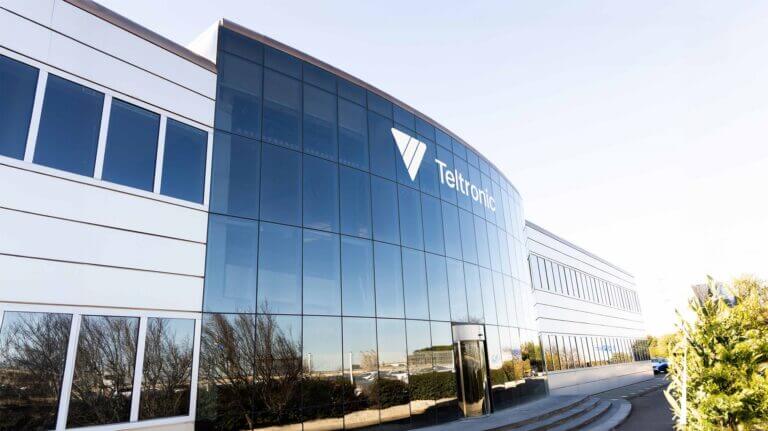 Sede de Teltronic con el nuevo imagotipo.