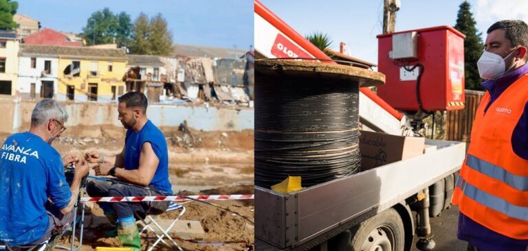 Adamo y Avanza Fibra recuperan el servicio en las zonas afectadas por la DANA.