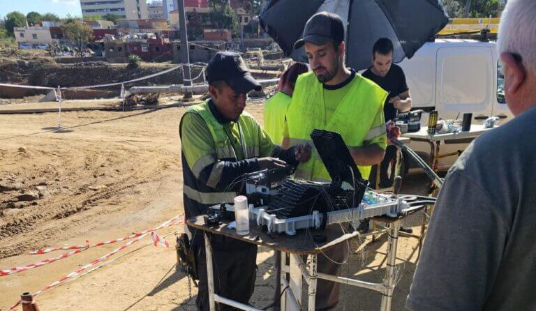 Los operadores locales recuperan la totalidad de la red troncal en las zonas afectadas por la DANA