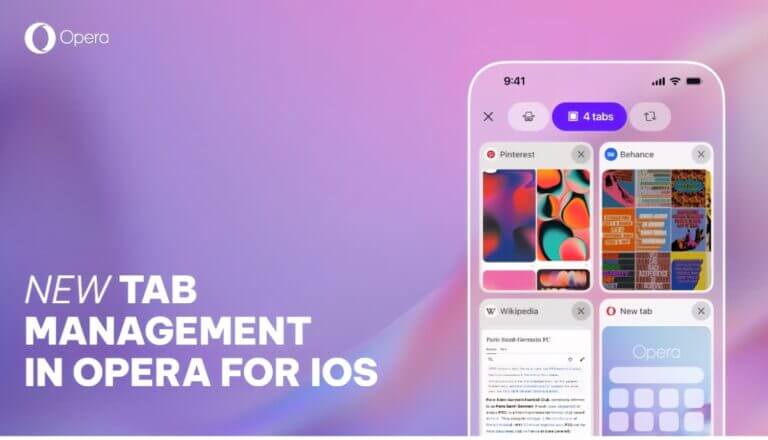 Opera lanza un nuevo sistema para gestionar pestañas en iOS
