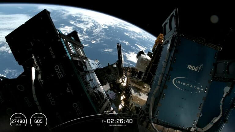 Momento en el que Space X confirma la salida al espacio del satélite firmado por Carlos Cuerpo