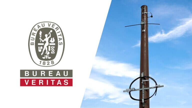 Bupre certifica sus postes PRFV para líneas eléctricas de áreas de distribución