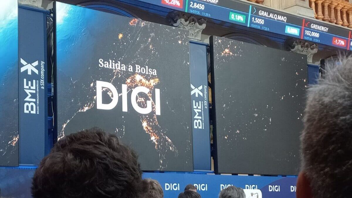 Digi Spain debuta en Bolsa con una revalorización del 7,1% y la confianza del mercado